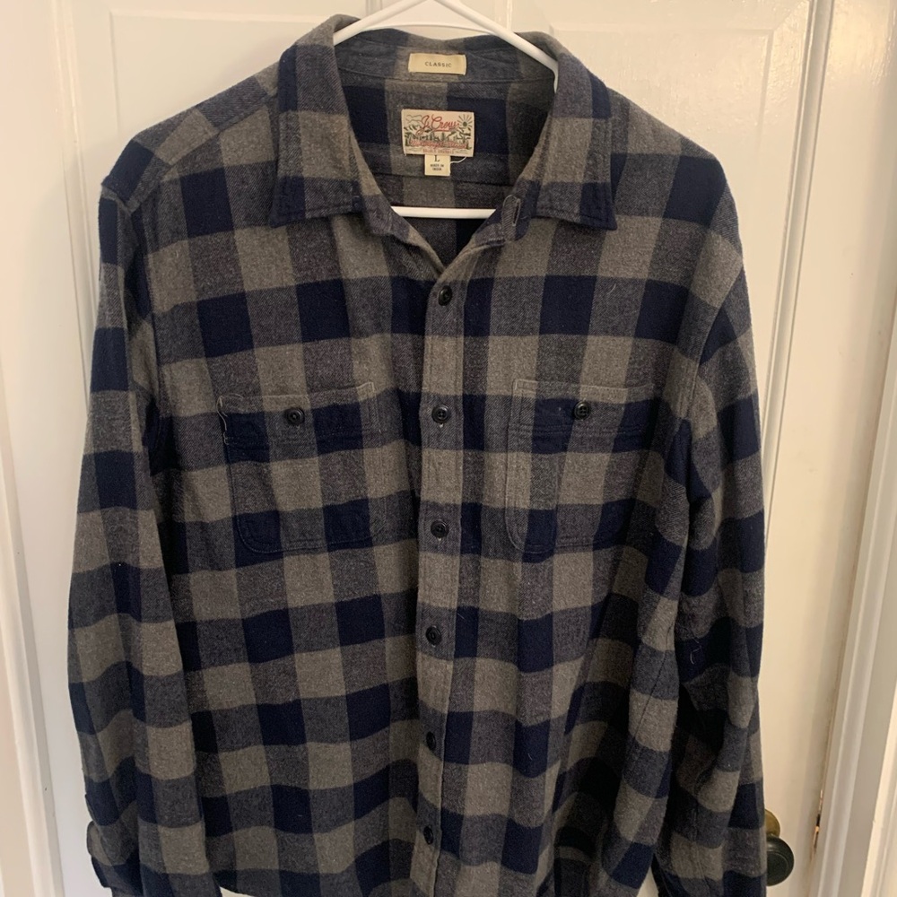 Men’s Large J Crew Mid-Weight Flannel Shirt